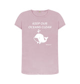 Mauve Women's Keep Our Oceans Clean T-Shirt
