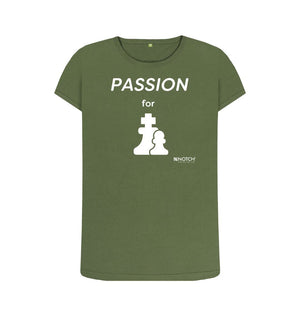 Khaki Women's Passion For Chess T-Shirt