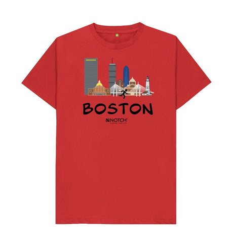 Red Men's 26.2 Black text Men's T-Shirt
