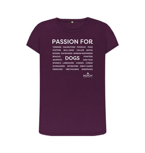 Purple Women's Passion For Dogs T-Shirt