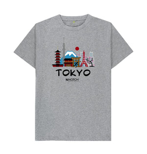Athletic Grey Tokyo 26.2 Black Text Men's T-Shirt