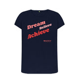Navy Blue Women's Dream Believe Achieve T-Shirt