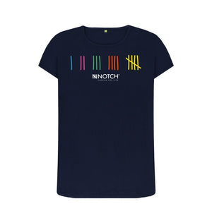 Navy Blue Women's Multicoloured Rally T-Shirt