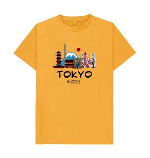 Mustard Tokyo 26.2 Black Text Men's T-Shirt