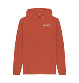 Rust Men's Small Logo Notch Hoodie