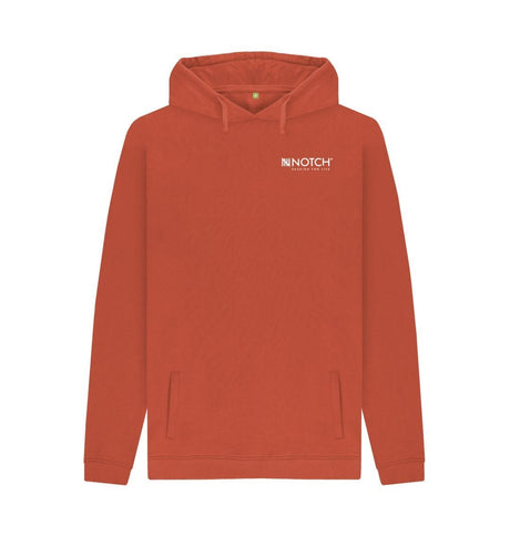 Rust Men's Small Logo Notch Hoodie