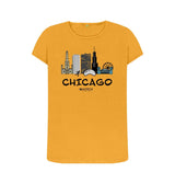 Mustard Chicago 26.2 Black Text Women's T-Shirt