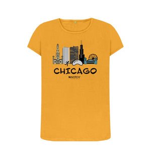 Mustard Chicago 26.2 Black Text Women's T-Shirt
