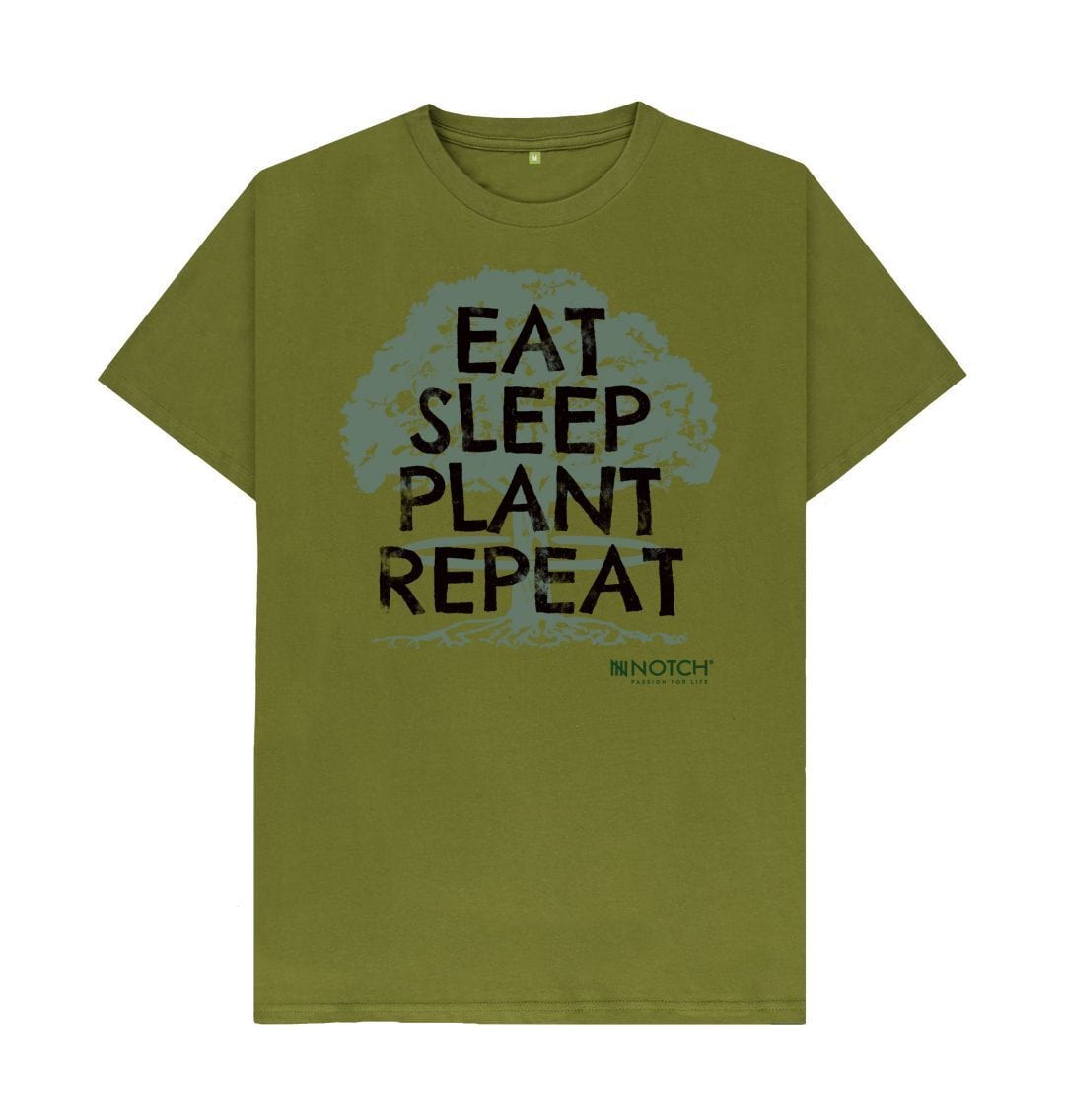 Moss Green Men's Eat Sleep Plant Repeat T-Shirt