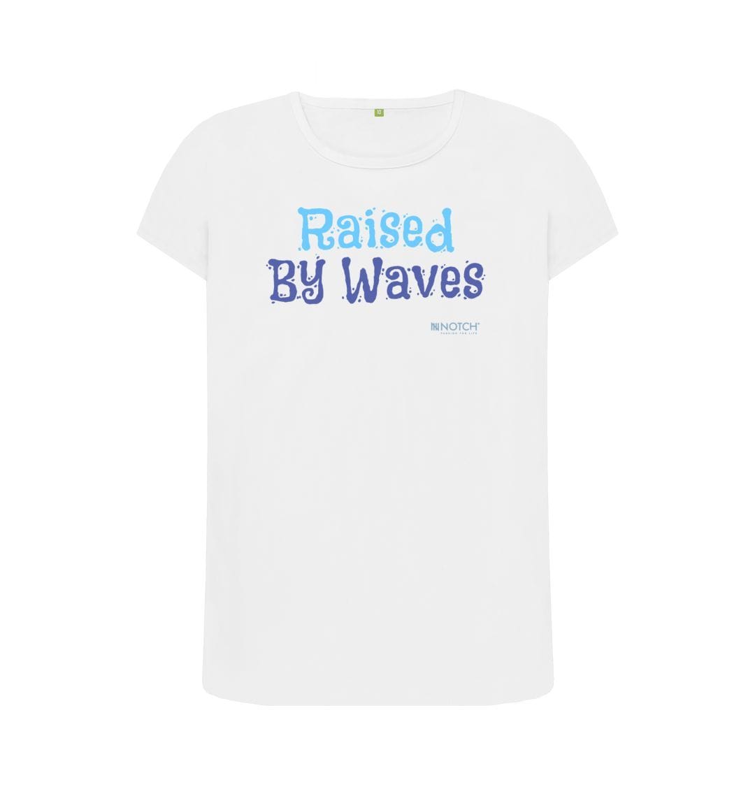 White Women's Raised By Waves T-Shirt