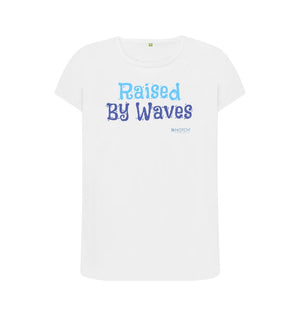 White Women's Raised By Waves T-Shirt