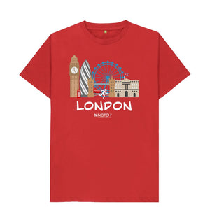 Red London 26.2 White Text Men's T-Shirt