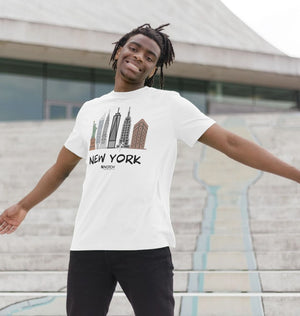Men's 26.2 New York Black Text T-Shirt