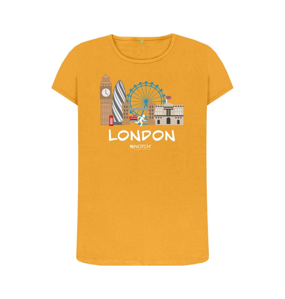 Mustard London 26.2 White Text Women's T-Shirt