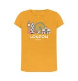 Mustard London 26.2 White Text Women's T-Shirt