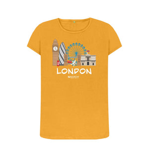 Mustard London 26.2 White Text Women's T-Shirt