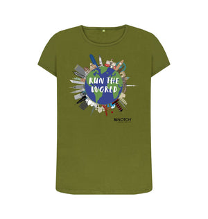 Moss Green Women's Run The World T-Shirt