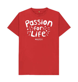 Red Men's White Bubble Passion For Life T-Shirt