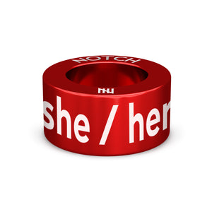 she / her / hers NOTCH Charm