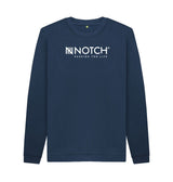 Navy Blue Men's Notch Logo Sweater