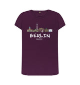 Purple Berlin 26.2 White Text Women's T-Shirt