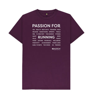 Purple Men's Passion For Running T-Shirt