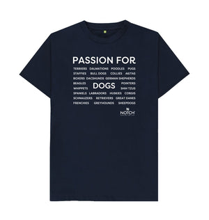 Navy Blue Men's Passion For Dogs T-Shirt