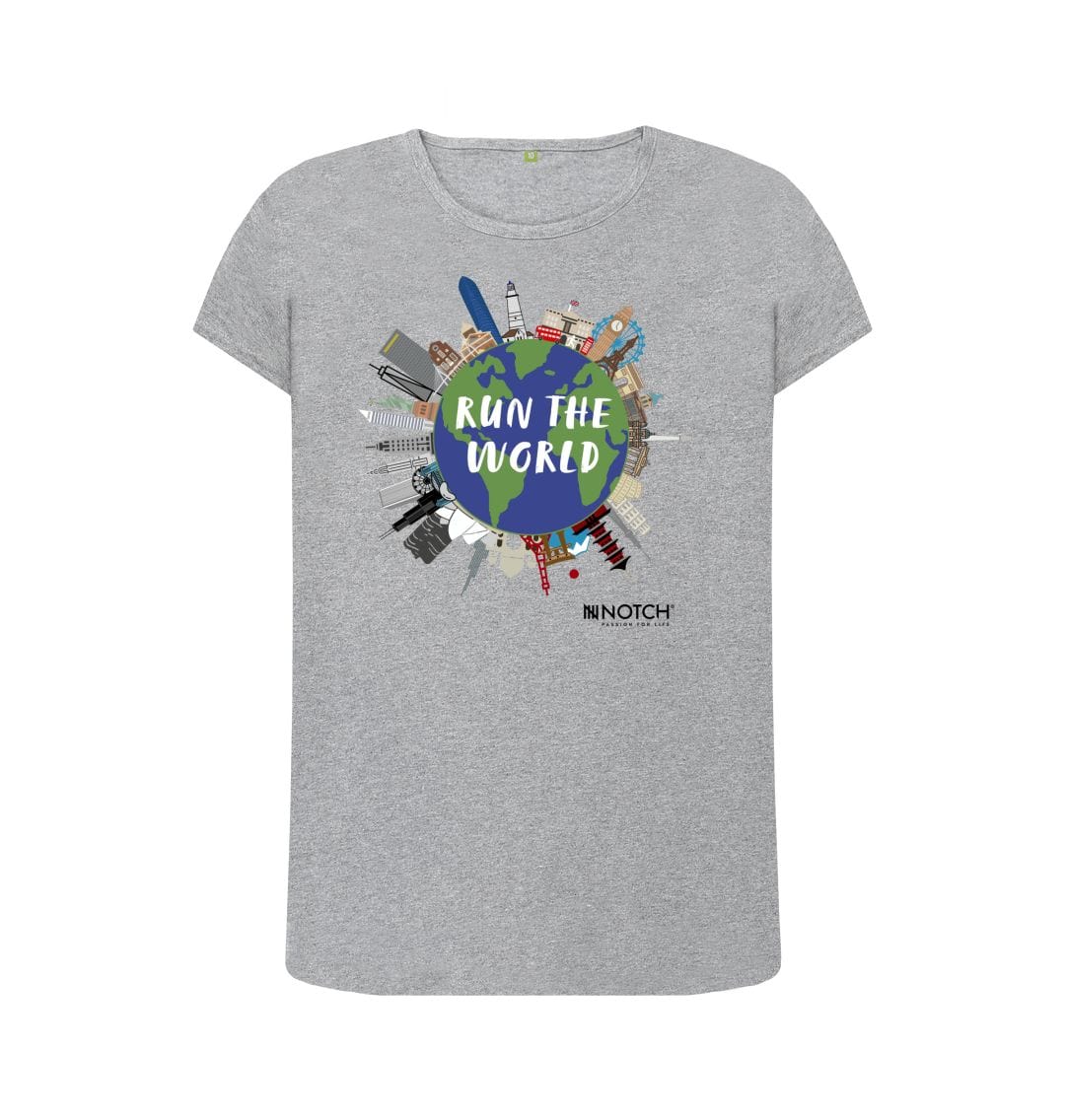 Athletic Grey Women's Run The World T-Shirt