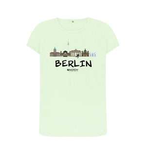 Pastel Green Berlin 25.2 Black Text Women's T-Shirt