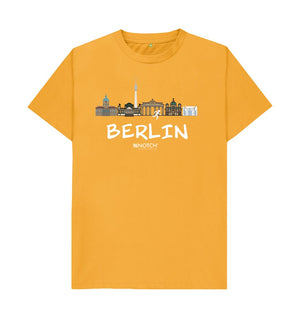 Mustard Berlin 26.2 White Text Men's T-Shirt