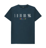 Denim Blue Men's White Tally T-Shirt