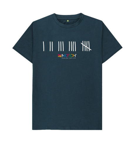 Denim Blue Men's White Tally T-Shirt