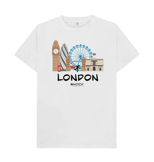 White London Marathon Men's T-Shirt - Black Text