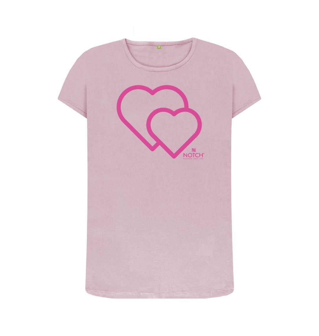 Mauve Women's Pink Heart T-Shirt