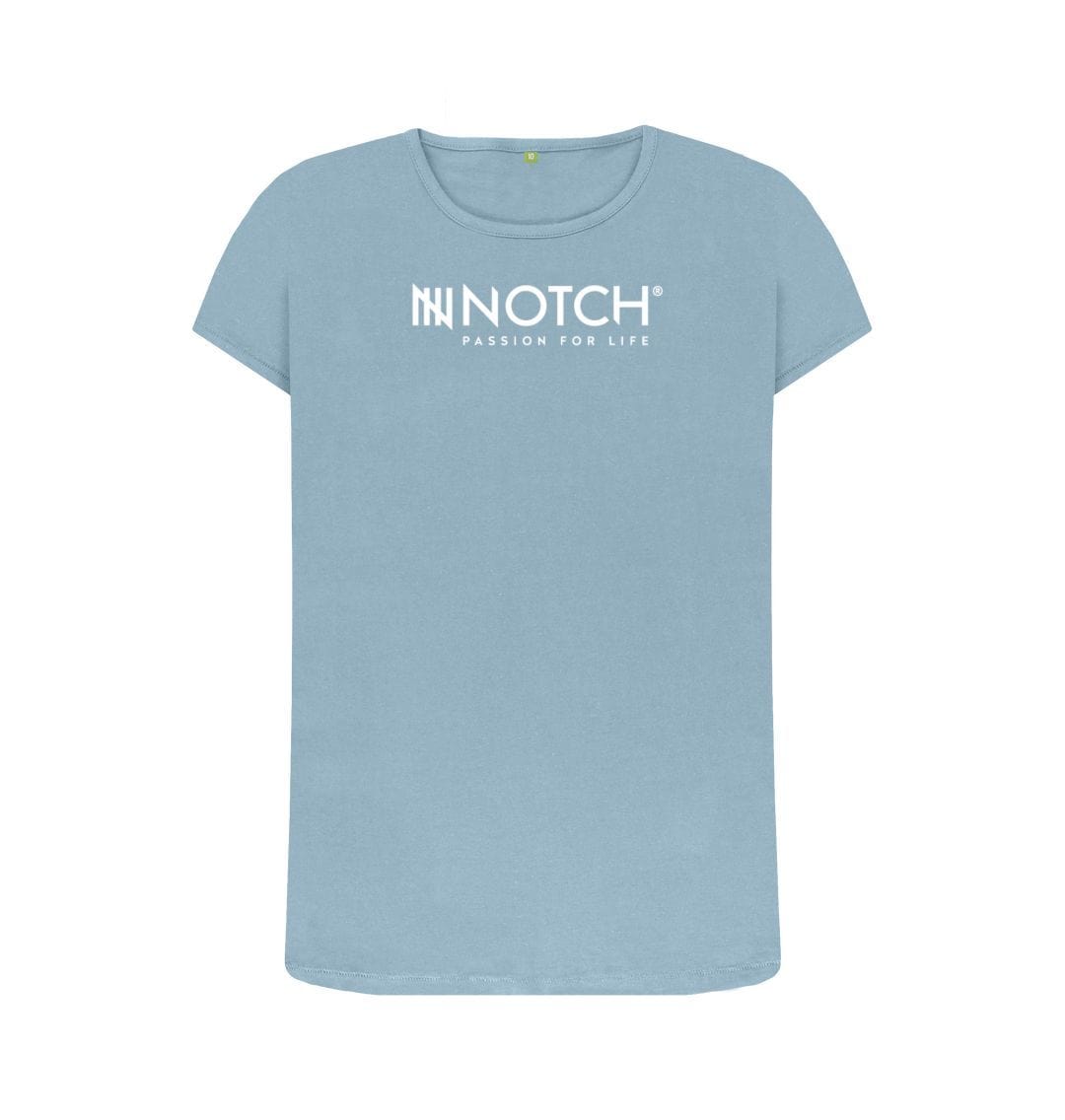 Stone Blue Women's Notch Logo T-Shirt