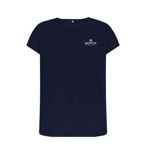 Navy Blue Women's Small Notch Logo T-Shirt
