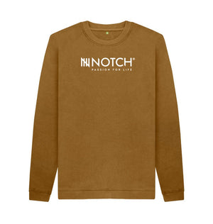 Brown Men's Notch Logo Sweater