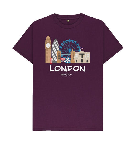 Purple London 26.2 White Text Men's T-Shirt