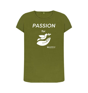 Moss Green Women's Passion For Peace T-Shirt