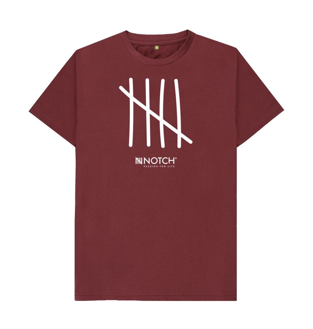 Red Wine Men's All White Tally T-Shirt
