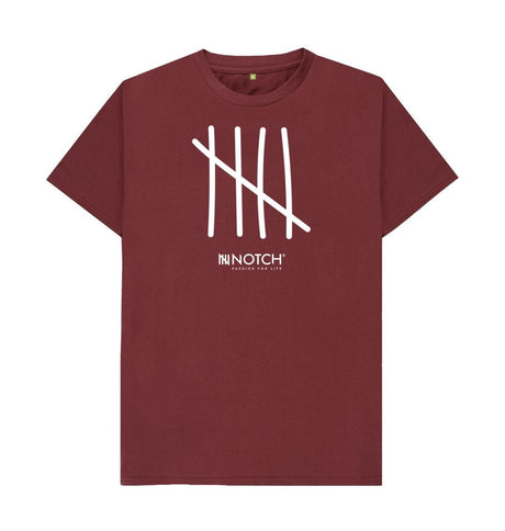 Red Wine Men's All White Tally T-Shirt