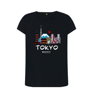 Black Tokyo 26.2 White Text Women's T-Shirt