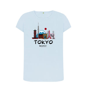 Sky Blue Tokyo 26.2 Black  Women's T-Shirt