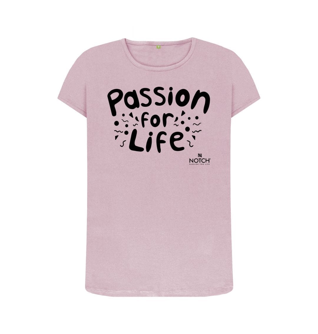 Mauve Women's Black Bubble Passion For Life T-Shirt