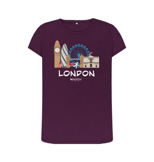 Purple London 26.2 White Text Women's T-Shirt