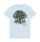 Sky Blue Men's Eat Sleep Plant Repeat T-Shirt