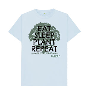 Sky Blue Men's Eat Sleep Plant Repeat T-Shirt