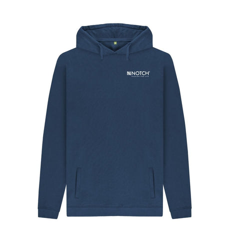 Navy Men's Small Logo Notch Hoodie