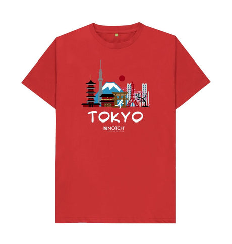 Red Tokyo 26.2 White Text Men's T-Shirt