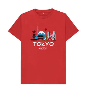 Red Tokyo 26.2 White Text Men's T-Shirt